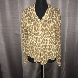 Free people leopard print blouse